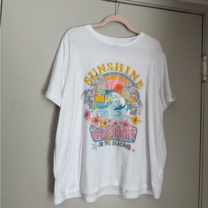 SHEIN White Sunshine California Graphic Tee